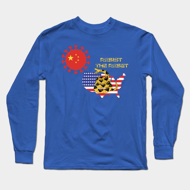 Gadsden Resist The Reset Long Sleeve T-Shirt by Mad Meon